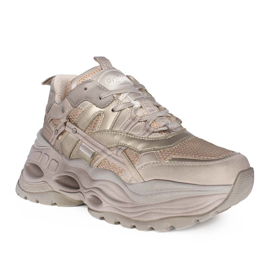 BUFFALO ΓΥΝΑΙΚΕΙΑ SNEAKERS TRIPLET HOLLOW VNTG BEIGE - Image 2