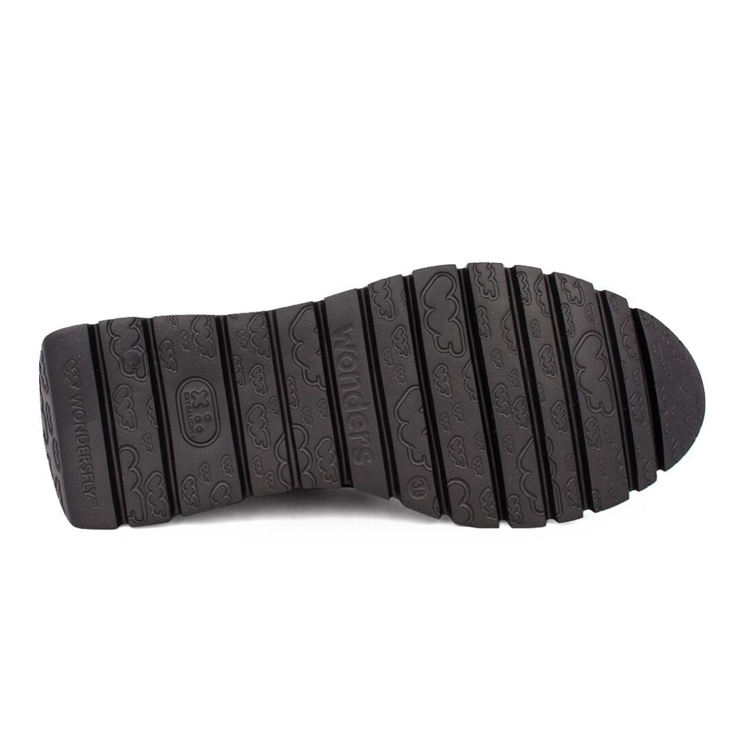 WONDERS ΓΥΝΑΙΚΕΙΑ ΔΕΡΜΑΤΙΝΑ SNEAKERS A-2473 BLACK - Image 5