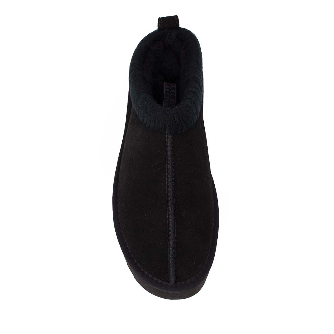 COLORS OF CALIFORNIA ΓΥΝΑΙΚΕΙΑ ΔΕΡΜΑΤΙΝΑ ΧΕΙΜΕΡΙΝΑ SLIPPERS YWPLA13 BLACK SUEDE - Image 5