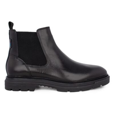 TAMARIS MEN ΑΝΔΡΙΚΑ ΔΕΡΜΑΤΙΝΑ COMFORT CHELSEA ΜΠΟΤΑΚΙΑ 1-15400-43 001 BLACK