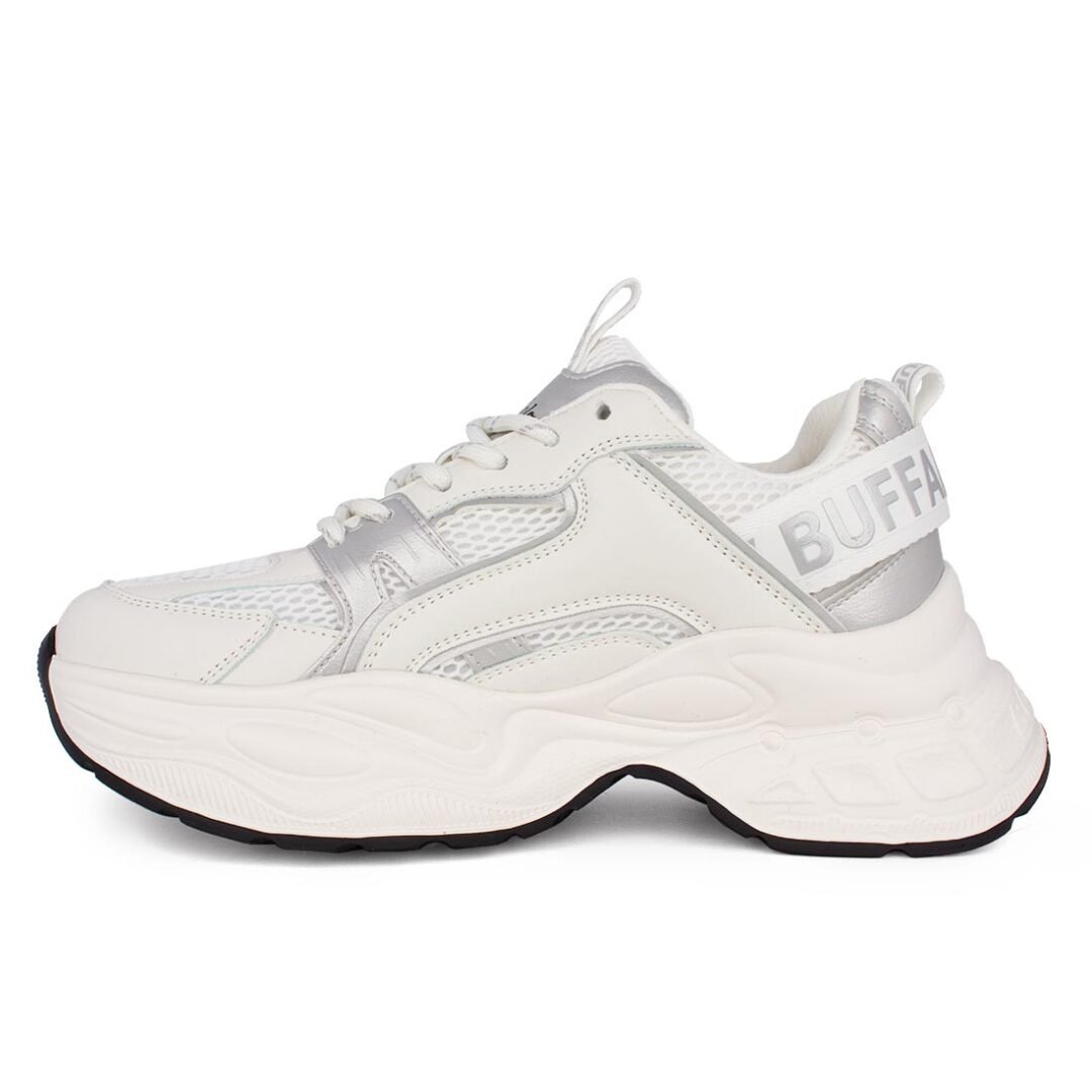 BUFFALO ΓΥΝΑΙΚΕΙΑ SNEAKERS PARA WHITE/SILVER VEGAN NAPPA - Image 3