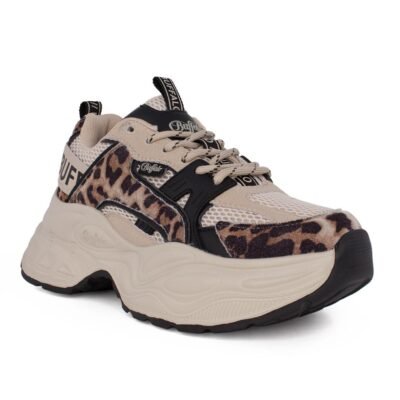 BUFFALO ΓΥΝΑΙΚΕΙΑ SNEAKERS PARA BEIGE/BLACK/LEO VEGAN NAPPA/NUBUCK - Image 2