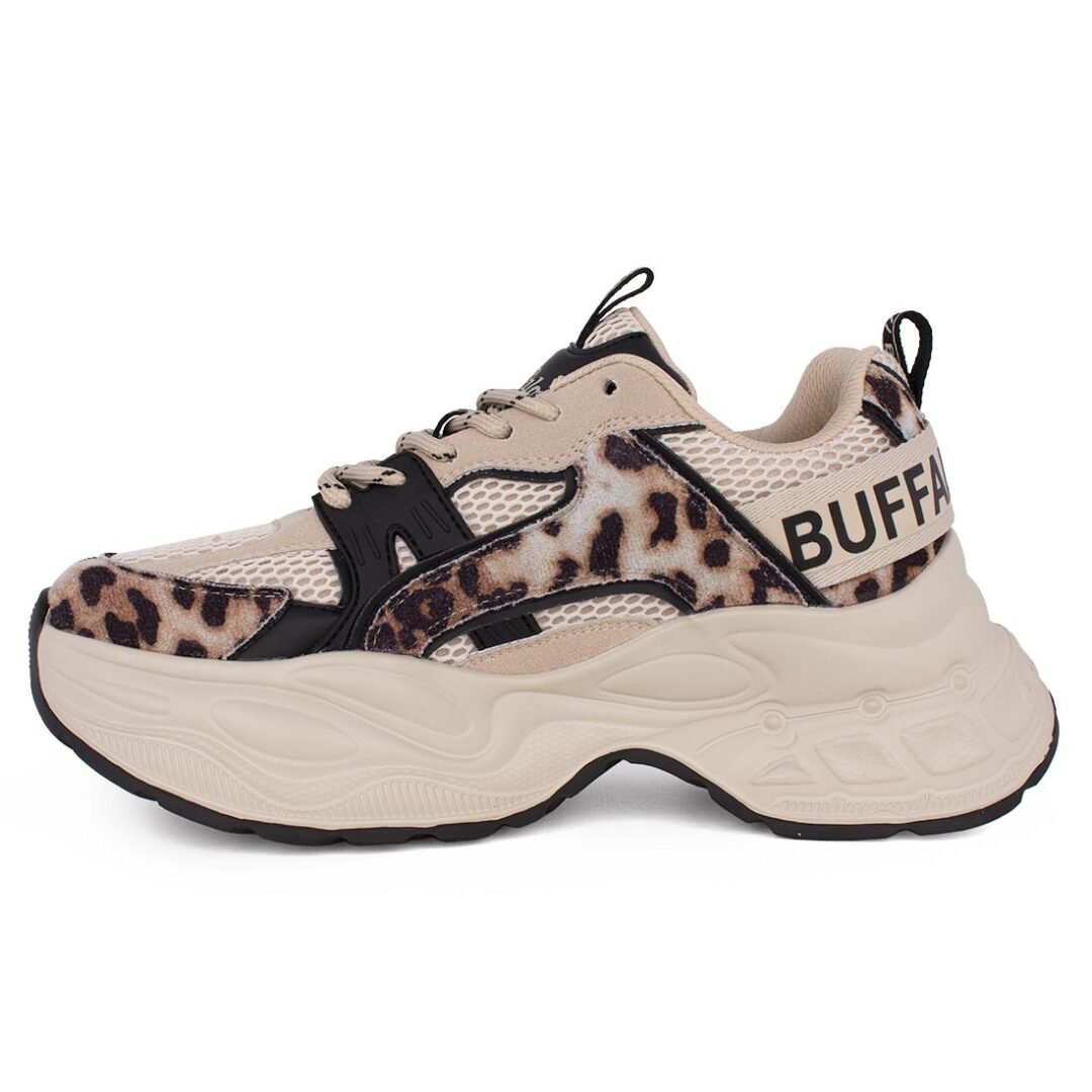 BUFFALO ΓΥΝΑΙΚΕΙΑ SNEAKERS PARA BEIGE/BLACK/LEO VEGAN NAPPA/NUBUCK - Image 3