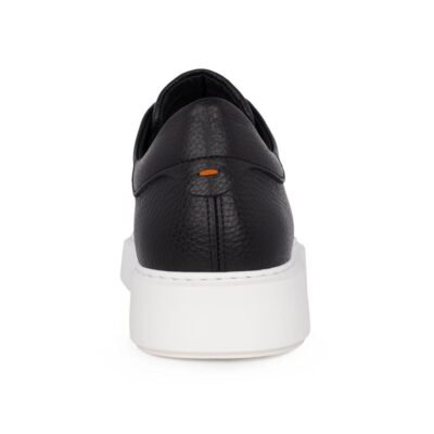 BOSS SHOES ΑΝΔΡΙΚΑ ΔΕΡΜΑΤΙΝΑ SNEAKERS B5720 BLACK TUMBLE - Image 4