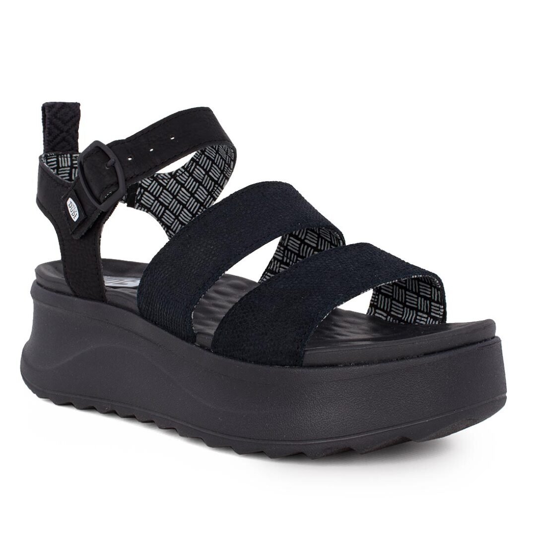 HEY DUDE ΓΥΝΑΙΚΕΙΑ ΣΠΟΡ FLATFORM ΠΕΔΙΛΑ DELRAY BUCKLE CLASSIC BLACK - Image 2