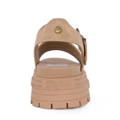 BUFFALO ΓΥΝΑΙΚΕΙΑ ΠΕΔΙΛΑ LENNOX TS SANDAL BEIGE VEGAN NUBUCK - Image 4