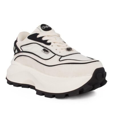 BUFFALO ΓΥΝΑΙΚΕΙΑ SNEAKERS MANHATTEN ONE WHITE/BLACK VEGAN NAPPA/NYLON - Image 2