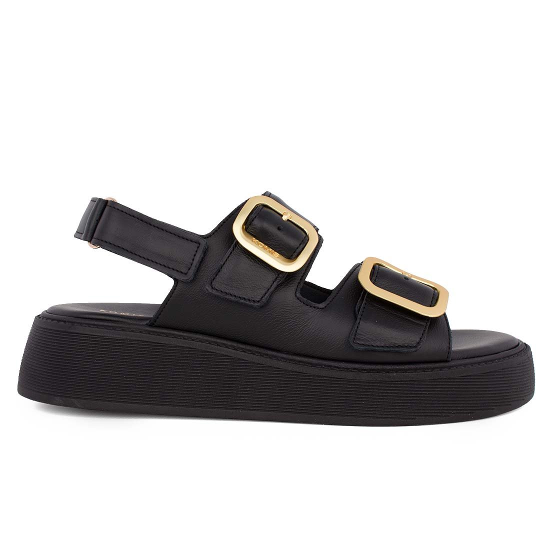 KOMIS & KOMIS ΓΥΝΑΙΚΕΙΑ ΔΕΡΜΑΤΙΝΑ FLATFORM ΠΕΔΙΛΑ C34 BLACK