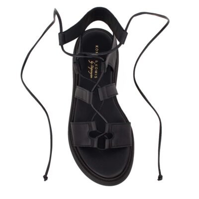 KOMIS & KOMIS ΓΥΝΑΙΚΕΙΑ ΔΕΡΜΑΤΙΝΑ FLATFORM ΠΕΔΙΛΑ C32 BLACK - Image 5