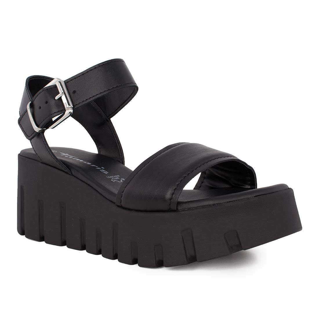 TAMARIS ΓΥΝΑΙΚΕΙΕΣ ΔΕΡΜΑΤΙΝΕΣ ΠΛΑΤΦΟΡΜΕΣ 1-28712-42 003 BLACK LEATHER - Image 2