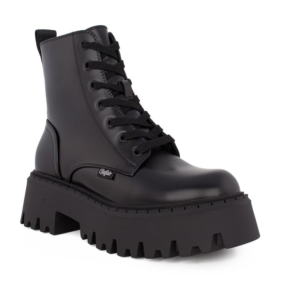 BUFFALO ΓΥΝΑΙΚΕΙΑ ΑΡΒΥΛΑΚΙΑ ASPEN LACE UP BLACK VEGAN - Image 2