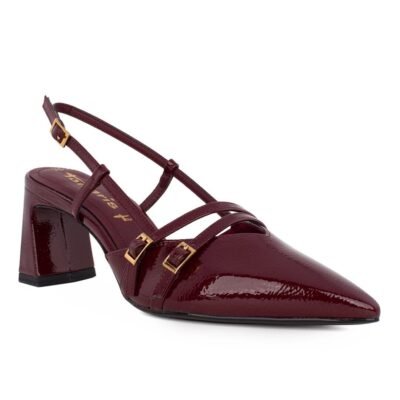 TAMARIS ΓΥΝΑΙΚΕΙΕΣ SLINGBACK ΓΟΒΕΣ 1-29660-45 568 MERLOT PATENT - Image 2