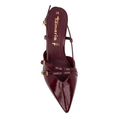 TAMARIS ΓΥΝΑΙΚΕΙΕΣ SLINGBACK ΓΟΒΕΣ 1-29660-45 568 MERLOT PATENT - Image 5