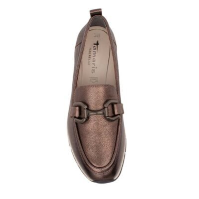 TAMARIS ΓΥΝΑΙΚΕΙΑ ΔΕΡΜΑΤΙΝΑ LOAFERS 1-24711-42 900 BRONCE - Image 6