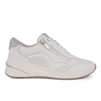 TAMARIS ΓΥΝΑΙΚΕΙΑ ΔΕΡΜΑΤΙΝΑ SNEAKERS 1-23739-45 100 WHITE