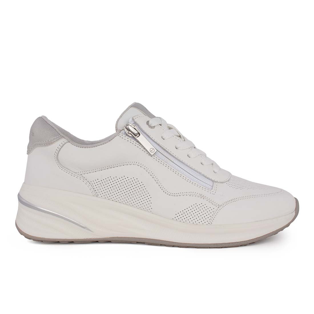 TAMARIS ΓΥΝΑΙΚΕΙΑ ΔΕΡΜΑΤΙΝΑ SNEAKERS 1-23739-45 100 WHITE