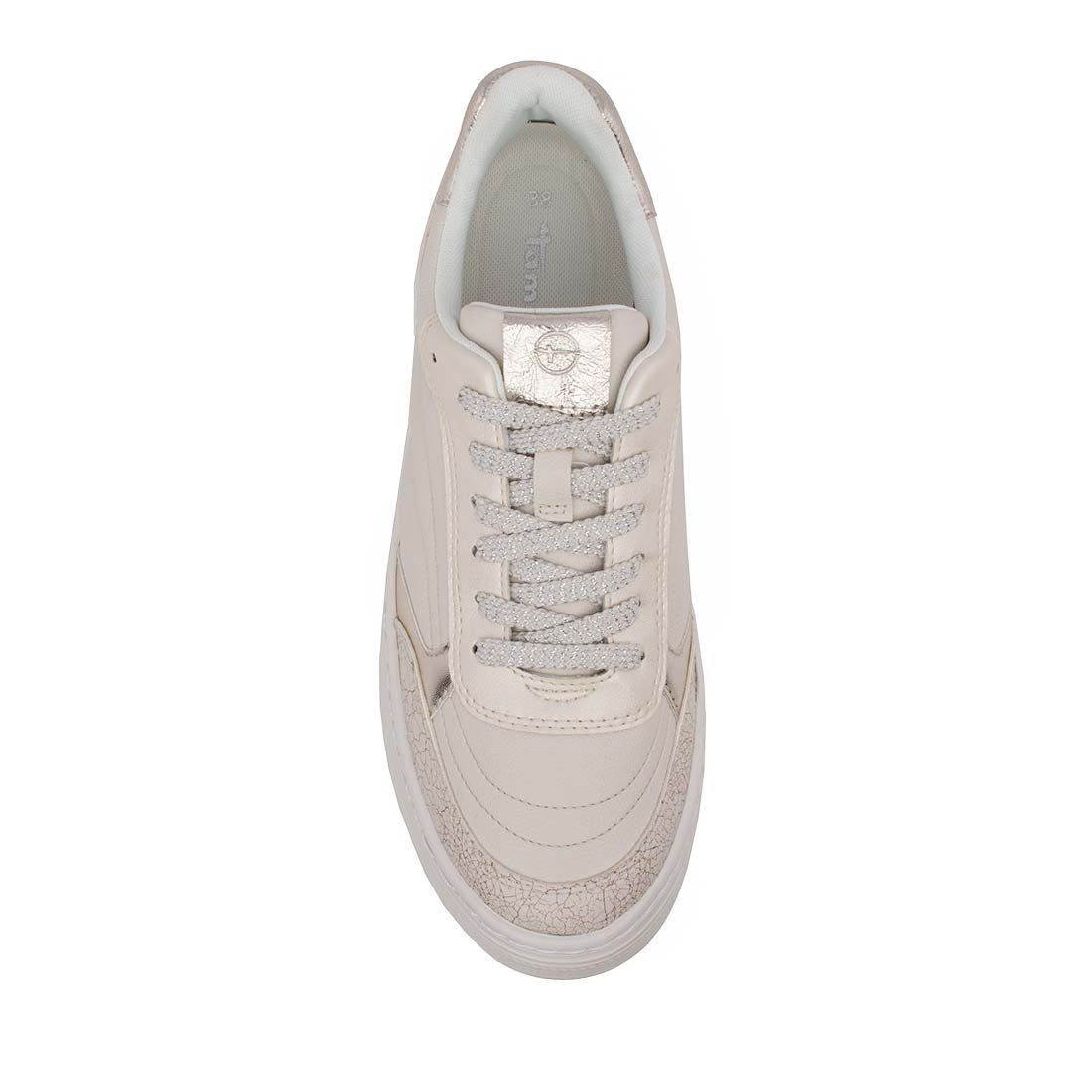 TAMARIS ΓΥΝΑΙΚΕΙΑ ΔΕΡΜΑΤΙΝΑ SNEAKERS 1-23756-45 171 WHITE/SILVER - Image 5
