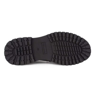 TAMARIS ΓΥΝΑΙΚΕΙΑ ΔΕΡΜΑΤΙΝΑ LOAFERS 1-24767-45 001 BLACK - Image 4