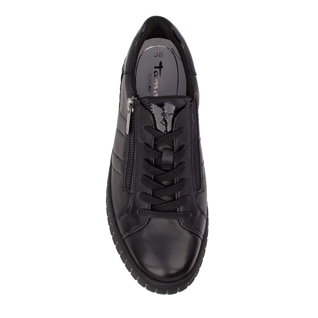 TAMARIS ΓΥΝΑΙΚΕΙΑ ΔΕΡΜΑΤΙΝΑ SNEAKERS 1-23778-45 003 BLACK LEATHER - Image 6