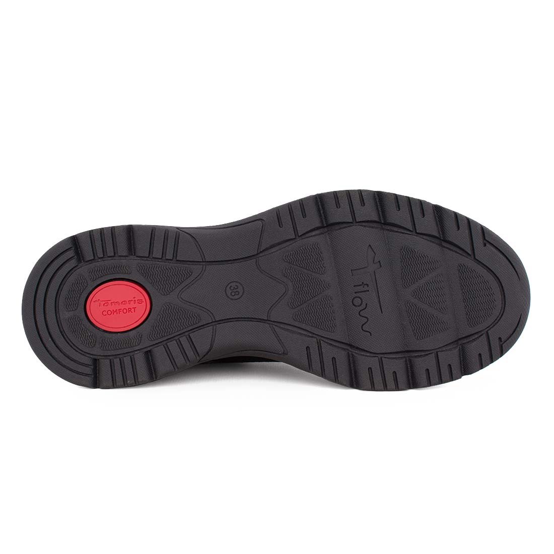 TAMARIS COMFORT ΓΥΝΑΙΚΕΙΑ ΔΕΡΜΑΤΙΝΑ SNEAKERS 8-83704-45 004 BLACK NAP UNI - Image 4