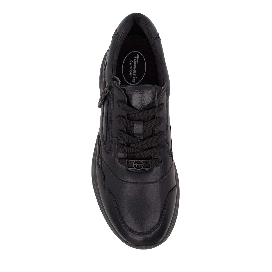 TAMARIS COMFORT ΓΥΝΑΙΚΕΙΑ ΔΕΡΜΑΤΙΝΑ SNEAKERS 8-83704-45 004 BLACK NAP UNI - Image 5