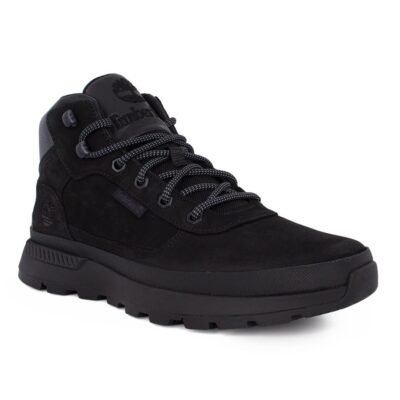 TIMBERLAND ΑΝΔΡΙΚΑ ΔΕΡΜΑΤΙΝΑ ΜΠΟΤΑΚΙΑ FIELD TREKKER MID LACE UP A1ZPU 0151 JET BLACK - Image 2