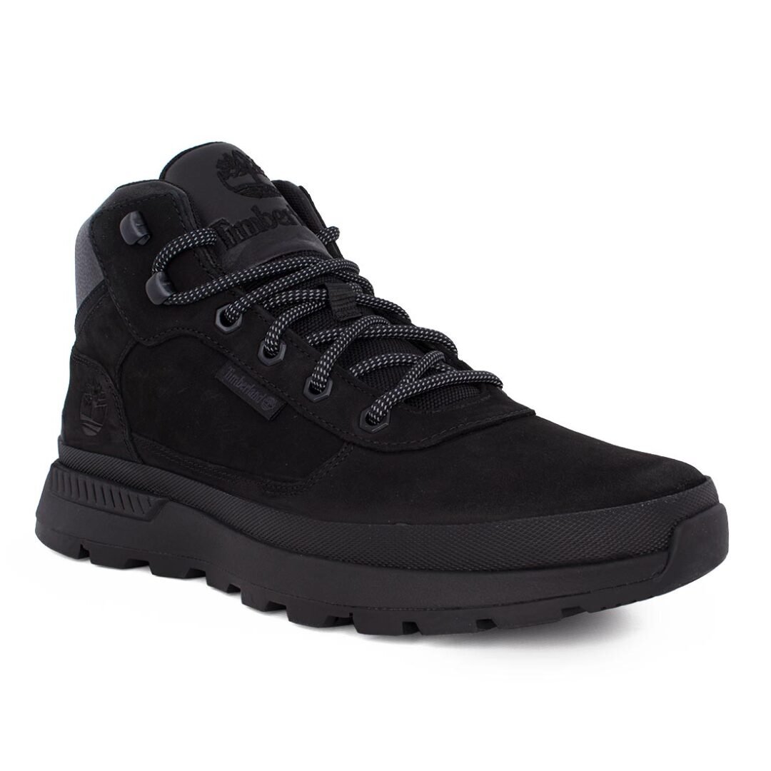 TIMBERLAND ΑΝΔΡΙΚΑ ΔΕΡΜΑΤΙΝΑ ΜΠΟΤΑΚΙΑ FIELD TREKKER MID LACE UP A1ZPU 0151 JET BLACK - Image 2