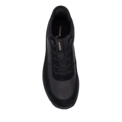 GEOX ΑΝΔΡΙΚΑ ΔΕΡΜΑΤΙΝΑ COMFORT SNEAKERS U SPHERICA PLUS A BLACK NAPPA/SUEDE - Image 6