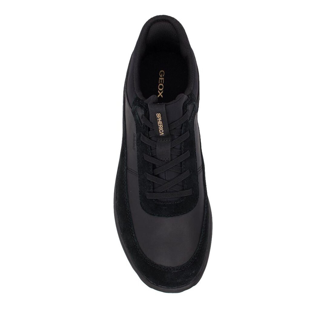 GEOX ΑΝΔΡΙΚΑ ΔΕΡΜΑΤΙΝΑ COMFORT SNEAKERS U SPHERICA PLUS A BLACK NAPPA/SUEDE - Image 6