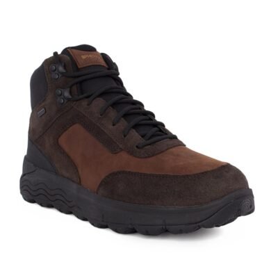 GEOX ΑΝΔΡΙΚΑ ΔΕΡΜΑΤΙΝΑ ΑΔΙΑΒΡΟΧΑ ΜΠΟΤΑΚΙΑ U SPHERICA 4x4 B ABX B DARK BROWN - Image 2