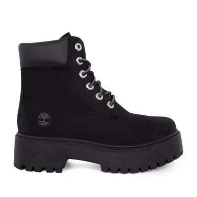 TIMBERLAND ΓΥΝΑΙΚΕΙΑ ΔΕΡΜΑΤΙΝΑ ΑΡΒΥΛΑΚΙΑ STONE STREET 6' LACE UP WATERPROOF BOOT A5RH5 0151 JET BLACK