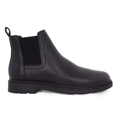 GEOX ΑΝΔΡΙΚΑ ΔΕΡΜΑΤΙΝΑ CHELSEA ΜΠΟΤΑΚΙΑ U SPHERICA EC1 C BLACK