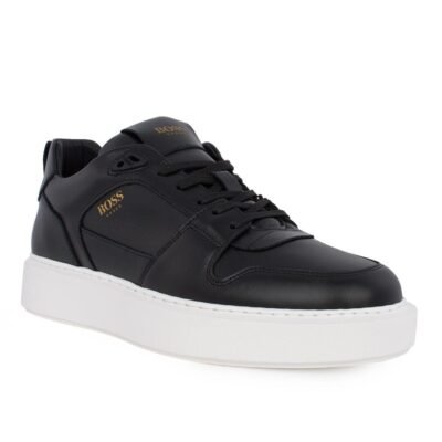 BOSS SHOES ΑΝΔΡΙΚΑ ΔΕΡΜΑΤΙΝΑ SNEAKERS C6928 BLACK GARDA - Image 2