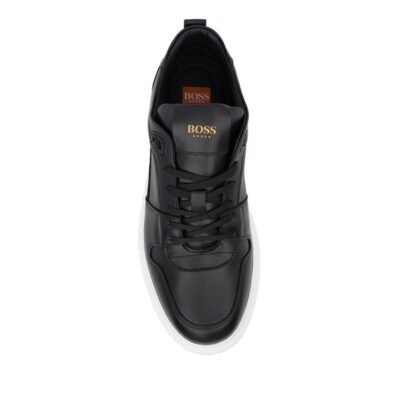 BOSS SHOES ΑΝΔΡΙΚΑ ΔΕΡΜΑΤΙΝΑ SNEAKERS C6928 BLACK GARDA - Image 5