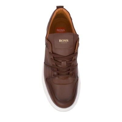 BOSS SHOES ΑΝΔΡΙΚΑ ΔΕΡΜΑΤΙΝΑ SNEAKERS C6928 CARAMELO BURN - Image 5