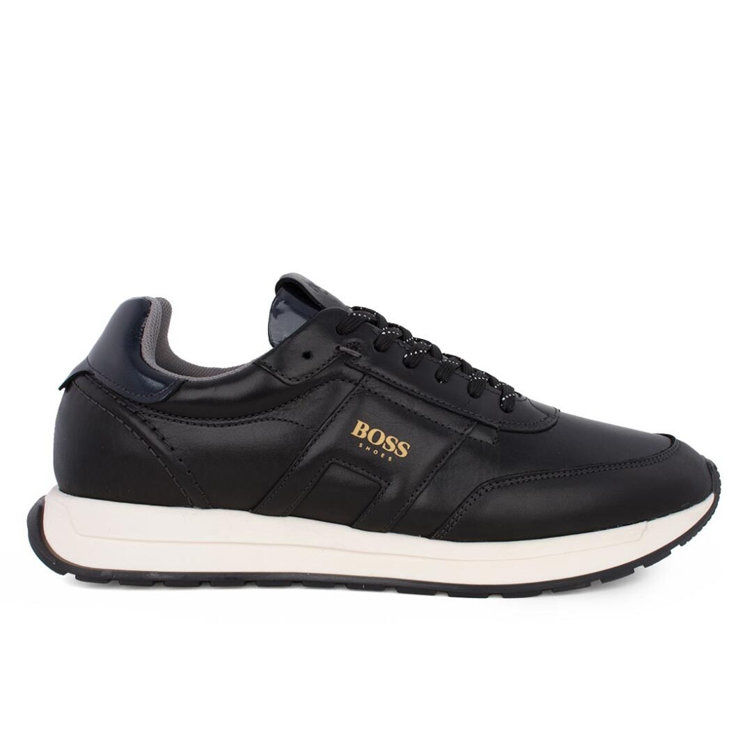 BOSS SHOES ΑΝΔΡΙΚΑ ΔΕΡΜΑΤΙΝΑ SNEAKERS CD321 BLACK GARDA