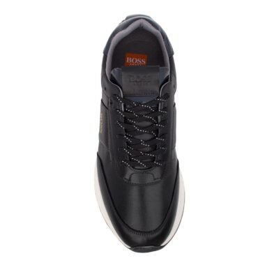 BOSS SHOES ΑΝΔΡΙΚΑ ΔΕΡΜΑΤΙΝΑ SNEAKERS CD321 BLACK GARDA - Image 5