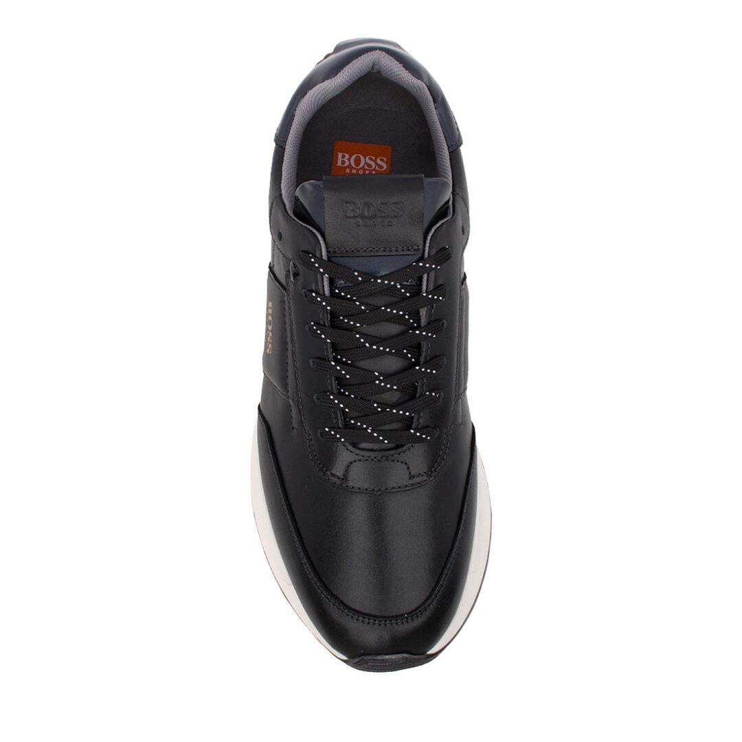 BOSS SHOES ΑΝΔΡΙΚΑ ΔΕΡΜΑΤΙΝΑ SNEAKERS CD321 BLACK GARDA - Image 5