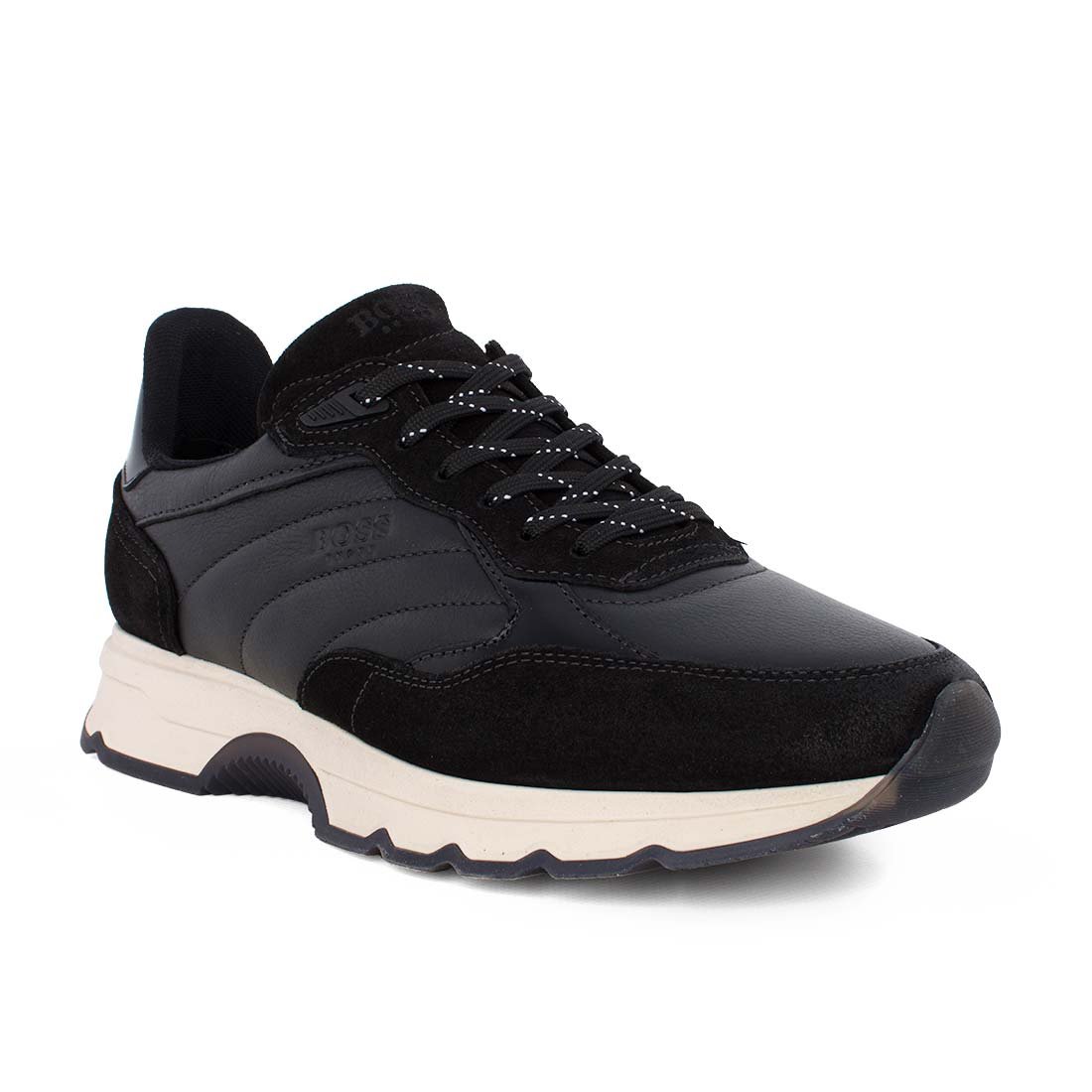BOSS SHOES ΑΝΔΡΙΚΑ ΔΕΡΜΑΤΙΝΑ SNEAKERS CD221 BLACK RENNA - Image 2
