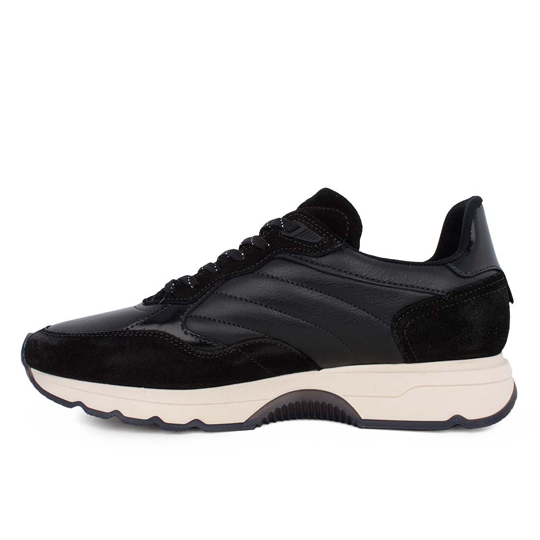 BOSS SHOES ΑΝΔΡΙΚΑ ΔΕΡΜΑΤΙΝΑ SNEAKERS CD221 BLACK RENNA - Image 3