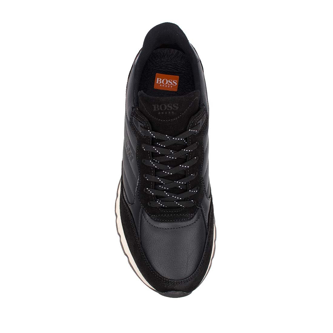 BOSS SHOES ΑΝΔΡΙΚΑ ΔΕΡΜΑΤΙΝΑ SNEAKERS CD221 BLACK RENNA - Image 5