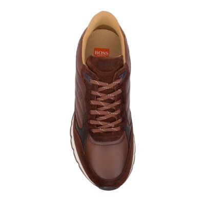 BOSS SHOES ΑΝΔΡΙΚΑ ΔΕΡΜΑΤΙΝΑ SNEAKERS CD221 COGNAC RENNA - Image 5