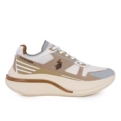 US POLO ΓΥΝΑΙΚΕΙΑ SNEAKERS CLAUDE006 WHITE/BEIGE