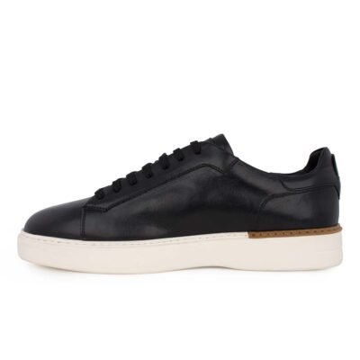 BOSS SHOES ΑΝΔΡΙΚΑ ΔΕΡΜΑΤΙΝΑ SNEAKERS C7863 BLACK SANTONI - Image 3
