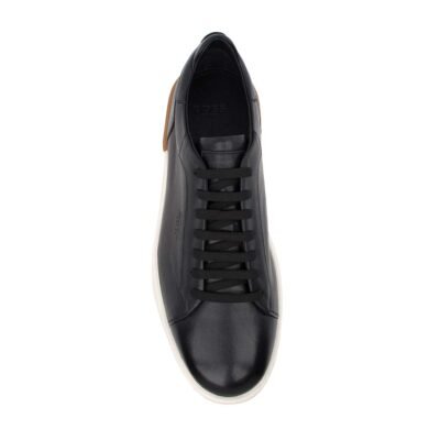 BOSS SHOES ΑΝΔΡΙΚΑ ΔΕΡΜΑΤΙΝΑ SNEAKERS C7863 BLACK SANTONI - Image 5