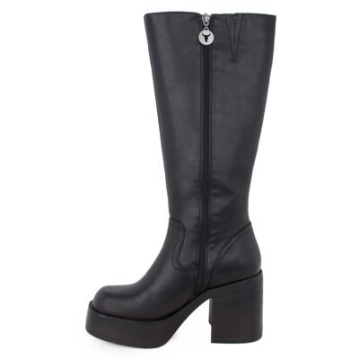 WINDSOR SMITH ΓΥΝΑΙΚΕΙΕΣ ΔΕΡΜΑΤΙΝΕΣ ΜΠΟΤΕΣ NICHE BOOTS BLACK - Image 3