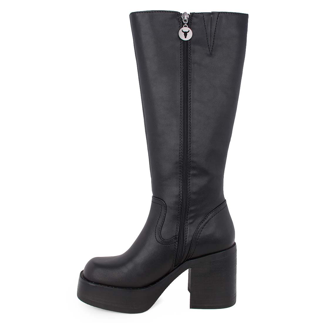 WINDSOR SMITH ΓΥΝΑΙΚΕΙΕΣ ΔΕΡΜΑΤΙΝΕΣ ΜΠΟΤΕΣ NICHE BOOTS BLACK - Image 3
