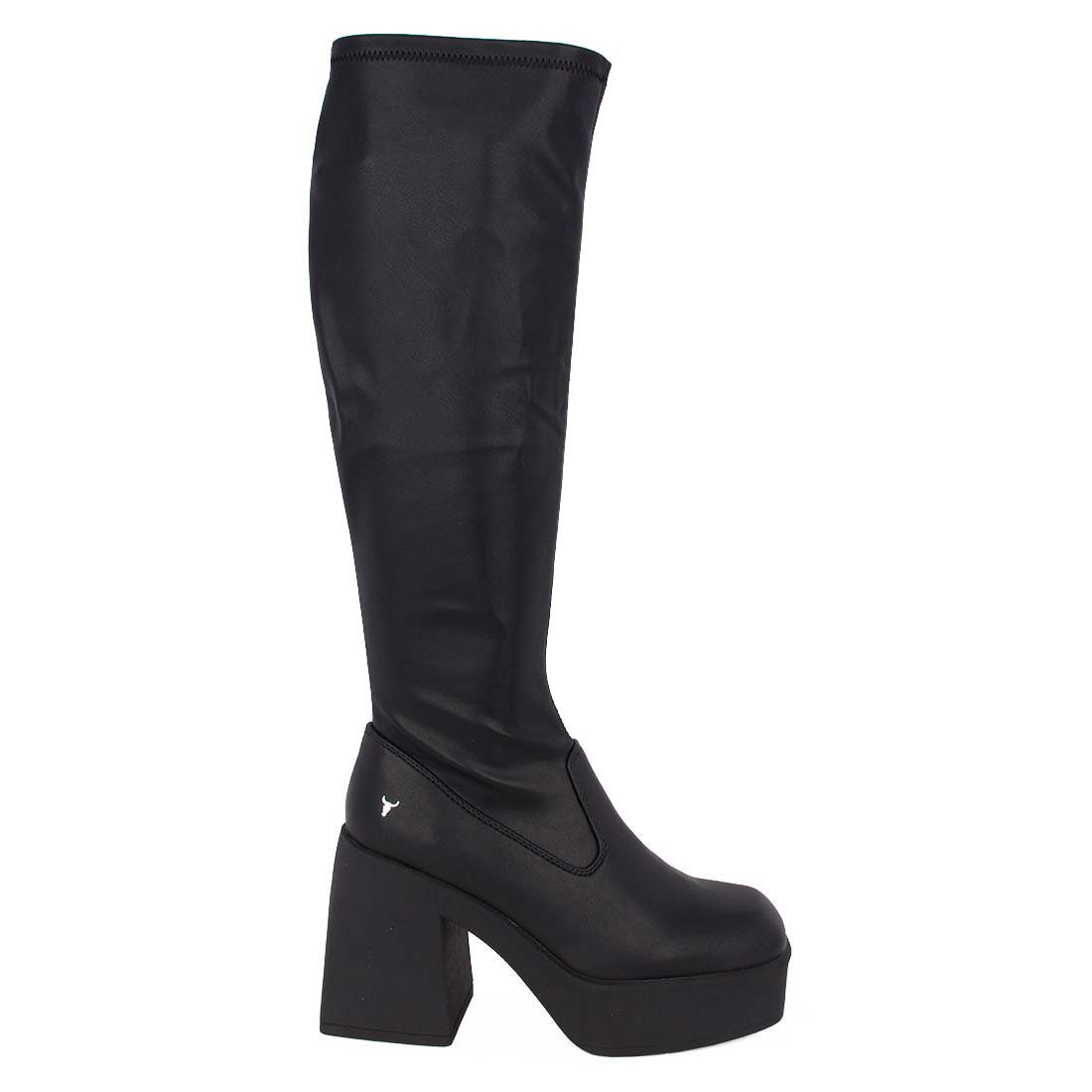WINDSOR SMITH ΓΥΝΑΙΚΕΙΕΣ ΔΕΡΜΑΤΙΝΕΣ ΜΠΟΤΕΣ BADGIRLS BOOTIES BLACK