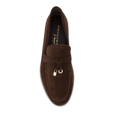 KOMIS & KOMIS ΓΥΝΑΙΚΕΙΑ ΔΕΡΜΑΤΙΝΑ LOAFERS C500 EBANO SUEDE - Image 4