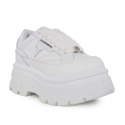 WINDSOR SMITH ΓΥΝΑΙΚΕΙΑ ΔΕΡΜΑΤΙΝΑ SNEAKERS SWERVE LEATHER SNEAKERS WHITE - Image 2